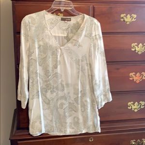 Light grey paisley blouse